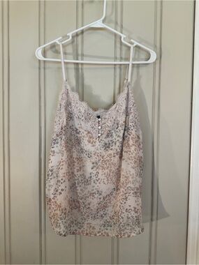 Lace Trim Spaghetti Strap Leopard Y2K Large